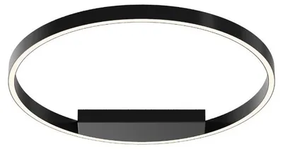 Image de Plafonnier LED rond RIM noir et blanc 35 W, lumière réglable (chaude / neutre), 2975 lm, aluminium, dimensions : 3,5 x 60 x 60 cm, IP20, Maytoni