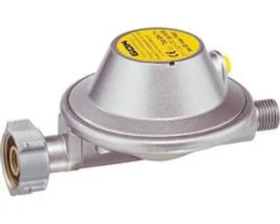 Produktbild von GOK Gasregler EN71 30 mbar 1,2 kg/h G1/4 LH-KN PRV CH silber Gasflaschen