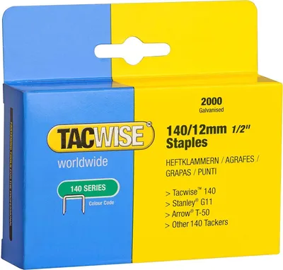 Produktbild von TACWISE Heftklammern 140/12 mm verzinkt 2.000 Stück