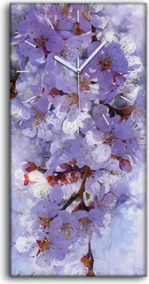 Produktbild von Leinwand Wanduhr Wandkunst Uhr Geräuschlos Kunstdruck 30x60 Malerei Zweig Blumen - weiße Hände