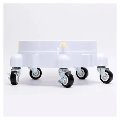 Produktbild von Car Wash Bucket mit 5 Rollen für Einfachen Transport Stabilem Pp-Material Multifunktionaler Eimerhalter Rollbarem Eimerfuß für Reinigung