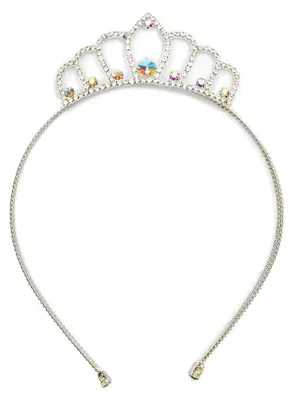 Produktbild von Kinder Diadem Tiara mit Strasssteinen – Haarreif für Prinzessinnen