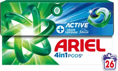 Produktbild von Ariel - 4-in-1 Waschmittel-Pods - Aktive Geruchskontrolle - 26 Pods - 1 Stück