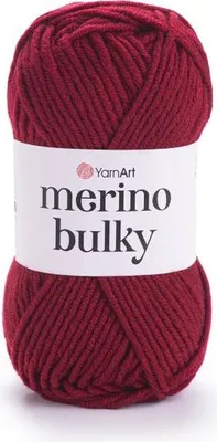 Produktbild von YarnArt Merino Bulky 3024 Kirsche – Dicke Wolle, Warm & Weich, Perfekt zum Stricken & Häkeln