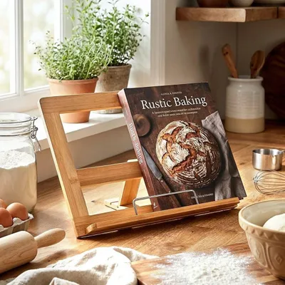 Immagine prodotto di Supporto per libri regolabile in bambù – 32 x 23 cm