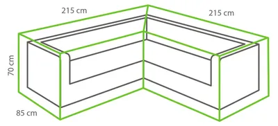 Produktbild von Lounge-Set Schutzhülle L-Form 215 cm / 85 x 215 cm / 85 x 70 cm