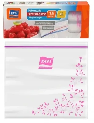 Immagine prodotto di Ravi 1 L sacchetti ziplock 15 pezzi