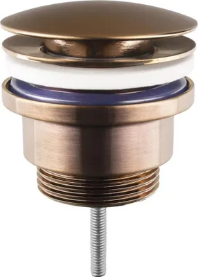 Produktbild von Waschbecken-Ablaufgarnitur 5/4“, klick-klack, großer Stopfen, 10-55mm, Kupfer matt
