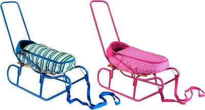 Produktbild von metall-Kleinkinderschlitten mit Tasche 84 cm blau