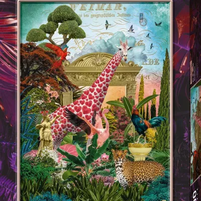 Productafbeelding van Puzzel 1000 stukjes - Fantastische Fauna - Giraffolove