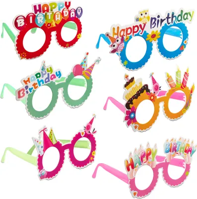 Produktbild von relaxdays Partybrillen "Happy Birthday" 6er-Set