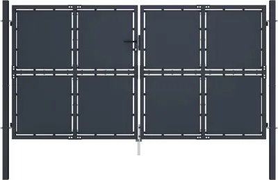 Produktbild von vidaXL Gartentor Stahl 300 x 150 cm Anthrazit