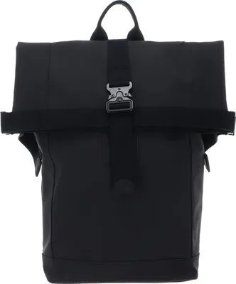 Image de Ted Baker sac à dos de loisirs sac à dos pour ordinateur portable Rivers RubberisedPolyuréthaneRoll Top Backpack Black noir