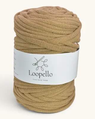 Immagine prodotto di Spago di cotone Loopello, diametro 9 mm, bobina da 100 metri – color caramello