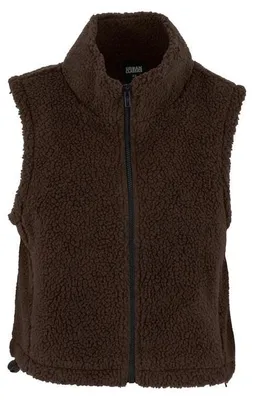 Image de Urban Classics - Gilet court en sherpa pour femmes, couleur marron, taille XL