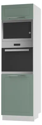 Produktbild von Backofenschrank Kvantum Q-D14/RU/60/207 mit Klappe 60cm Korpus- & Frontfarbe wählbar,mint matt,weiß