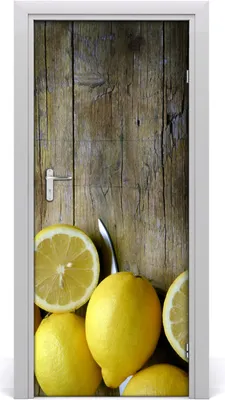 Produktbild von Tulup Türaufkleber 85x205 cm Dekorative Aufkleber Selbstklebend Wasserdichte Tapete Abnehmbar Schlafzimmer Wohnzimmer Wohnkultur - Zitrone