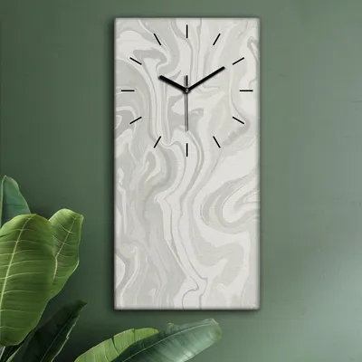 Produktbild von Wohnzimmer Leinwand Uhr Geräuschlos Küche 30x60 Farbig, Mosaik, Abstrakt, schwarze Zeiger