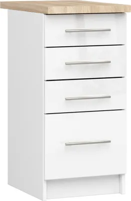 Obrázek produktu pro MOB, Dolní kuchyňská skříňka - Ozara S40 SZ4 (bílá + bílý lesk)