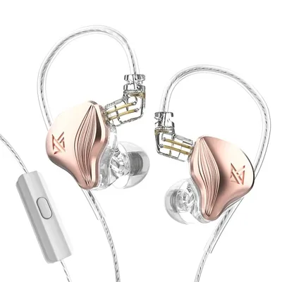 Productafbeelding van KZ ZEX hoofdtelefoon met microfoon (roze goud)
