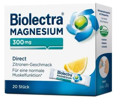 Obrázek produktu pro Biolectra Magnesium 300 mg Direct Lemon Sticks 20 ks