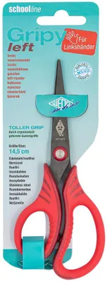 Productafbeelding van WEDO Bastelscharen Gripy, links, spitz, 145 mm, rood