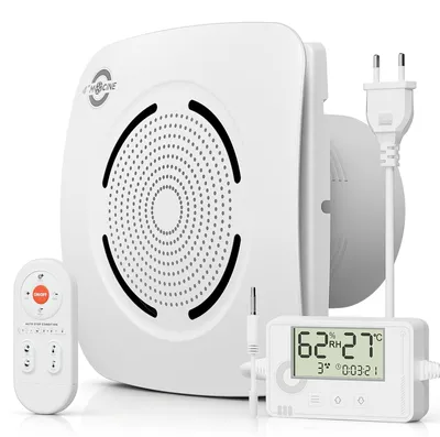 Badkamerventilator 100 mm, Feuchtigkeits-/Temperatursensor, Timer, Fernbedienung