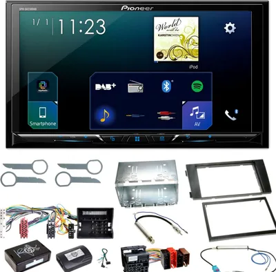 Produktbild von Pioneer SPH-DA230DAB CarPlay Android Auto Einbauset für Audi A6 4B Facelift