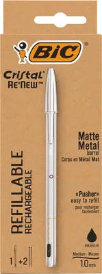 Image de Bic 997202 BIC stylo à bille Cristal RE'NEW, bleu