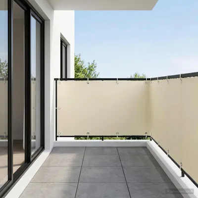 Produktbild von Maison Exclusive - Balkon-Sichtschutz 1,5 x 15 m Stoff mit PolyurethanBeschichtung Creme