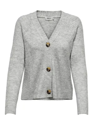 Produktbild von ONLY 15196734, Cardigan, Erwachsener, Weiblich, Grau, XS, Acryl, Elasthan, Polyester