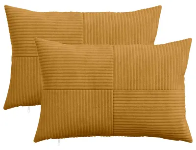 Produktbild von vidaXL Kissenbezug 2 pcs ALMELO Gelb 50 x 70 cm Cord