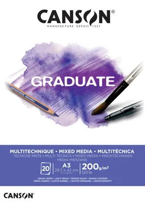 Produktbild von Canson Graduate, Kunstpapier, 200 g/m², 20 Blätter