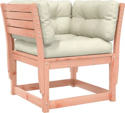Produktbild von vidaXL Gartensofa mit Armlehnen und Kissen Massivholz Douglasie