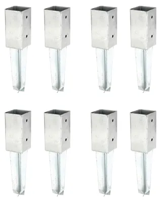 Produktbild von Alberts 8 x Bodenhülse für Vierkantholzpfosten, 71x71 mm, feuerverzinkt, zum Einbetonieren, Länge 350 mm