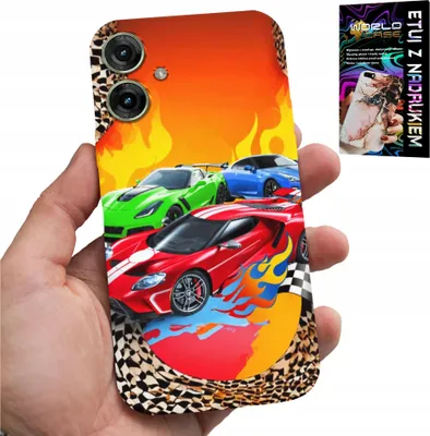 Zdjęcie produktu dla Etui Do Realme Note 60 - Dla Dzieci, Samochody Wyścigowe + Szkło