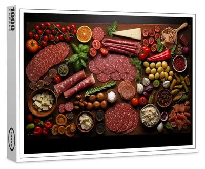 Produktbild von raxxa Premium-Puzzle "Arrangement mit Salami und Wurst", 1000 Teile