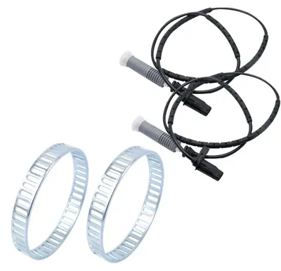 Imagen del producto de Juego de 2 sensores ABS y anillos para los modelos BMW Serie 1 y Serie 3
