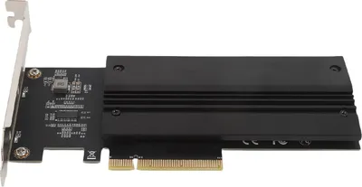 Zdjęcie produktu dla Karta adaptera NVMe PCIe 2-portowa karta M.2 NVMe na PCIe 4.0 X8 z aluminiowym radiatorem Karta rozszerzeń SSD M.2 na PCI Express obsługująca 2280 2260 2242 2230