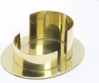Produktbild von Kerzenhalter Oval aus Messing Gold poliert (Innen 7 x 5 cm) für Ellipsenkerzen, Ovalkerzen