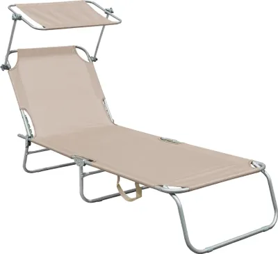 Produktbild von Aga Garten-Liegestuhl MR4254-Beige mit Baldachin