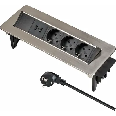Image de Brennenstuhl Indesk Power triple + 2x USB
