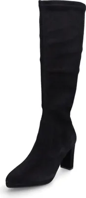 A single black boot shown from the side against a white background.
