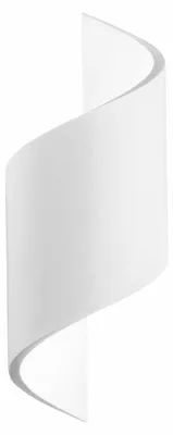 Imagen del producto de FANEUROPE, aplique de pared modelo SPIRAL, color blanco, material: yeso, 1 bombilla G9, dimensiones: 12 x 30,5 cm