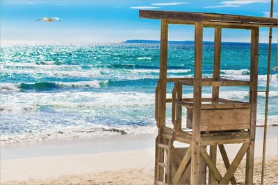 Produktbild von Wallario selbstklebendes Poster - Badestrand - Mallorca Spanien, Größe: 61 x 91,50 cm