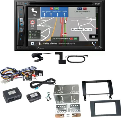 Produktbild von Pioneer AVIC-Z730DAB Navigation Bluetooth USB Einbauset für Mercedes SLK R171