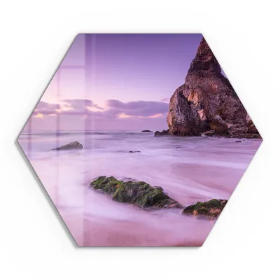 Produktbild von DEQORI Glasbild Echtglas 55x48 cm 'Dämmerungswächter' Wandbild Bild modern Deko