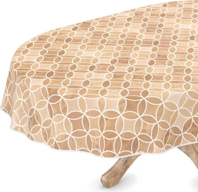 Produktbild von ANRO Wachstuch Tischdecke Größe Oval 300x140cm