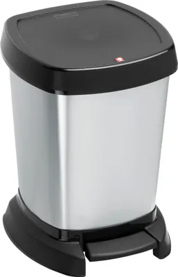 Produktbild von Kosmetikeimer "Paso" 6 l schwarz/silbermetallic 23,4 x 21,9 x 29,5 cm