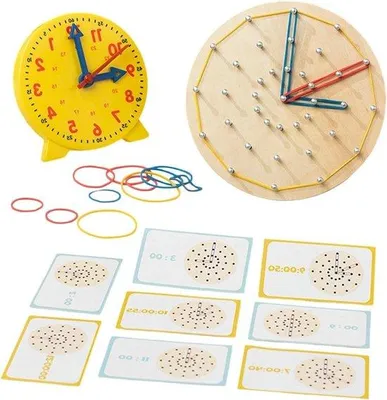 Productafbeelding van Educatieve Klok - Leerspeelgoed - Tijd Leren - Visuele Tijdherkenning - 16 x 157 cm - Houtkleur